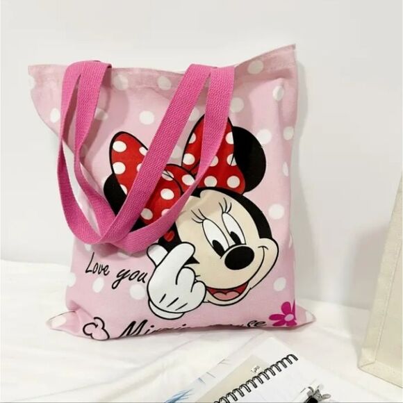 Disney’s Minnie Mouse Canvas Tote Bag - Picture 1 of 2